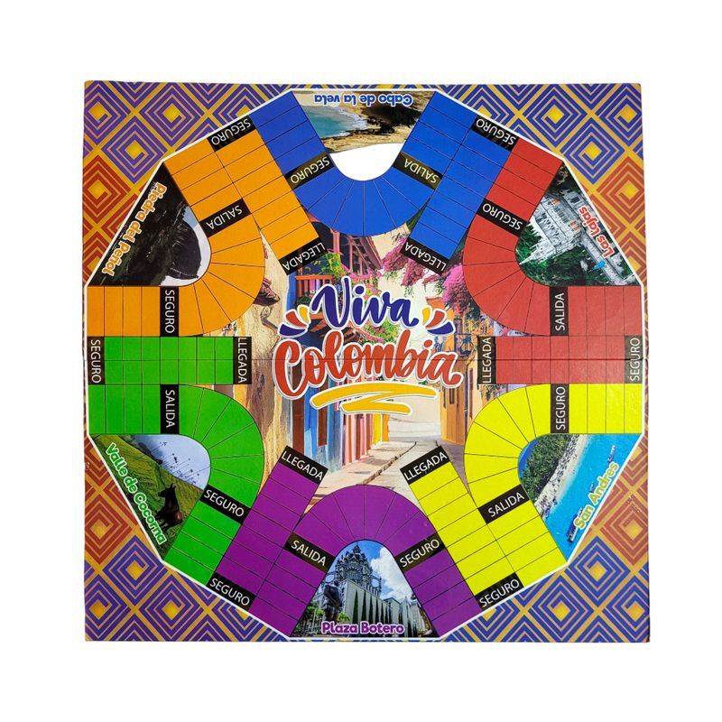 GENERICO - Juego Parqués Plegable Doble Faz Parques y Escalera 49x49cm