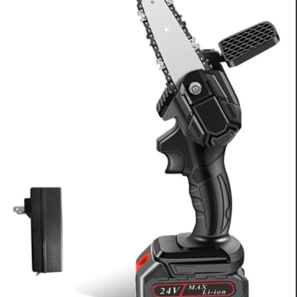 GENERICO - Mini Motosierra De Mano Portátil Ergonómico Recargable 24v Negro
