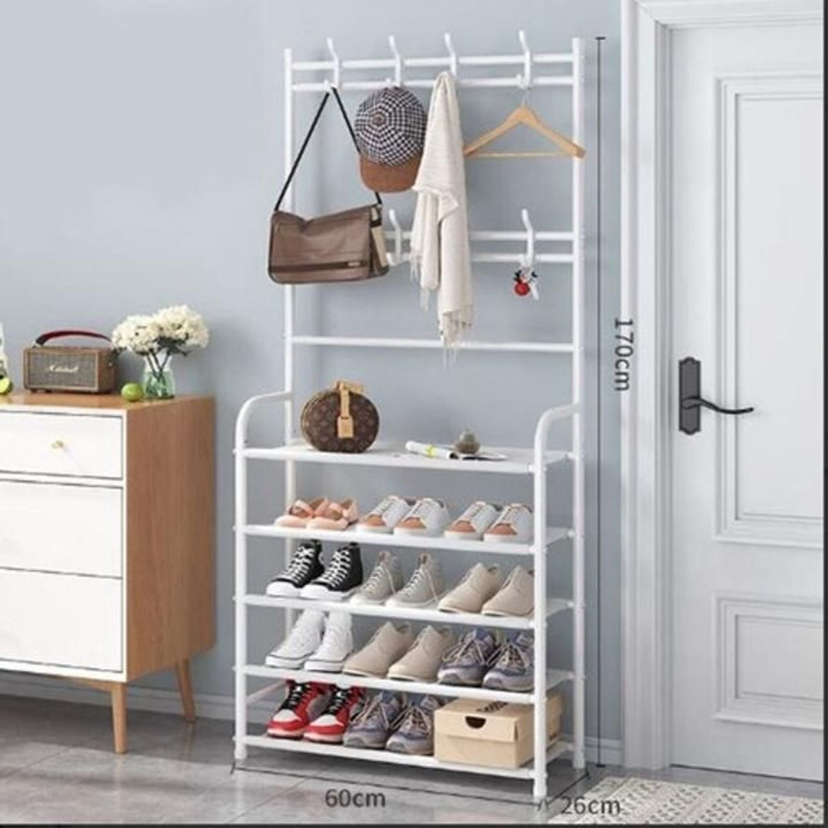 GENERICO - Zapatero Y Perchero Multifuncional Ideal Para Tu Habitación