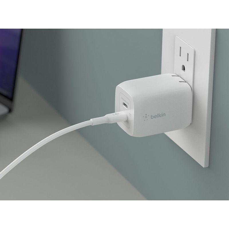 BELKIN - Cargador de pared dual USB C 45W Belkin