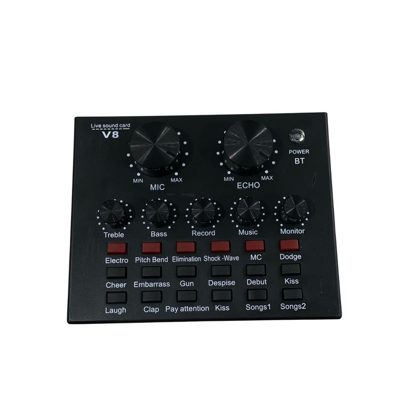 GENERICO - Tarjeta De Sonido Interfaz De Audio Recargable Bluetooth V8