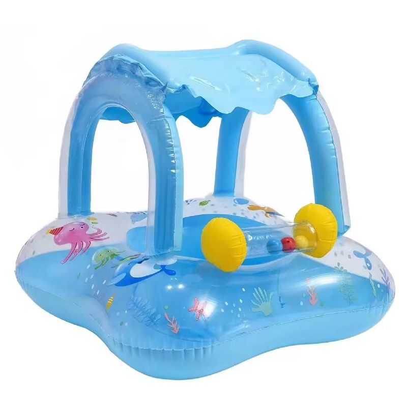 MUNDO BEBE - FLOTADOR BEBE NIÑA CON TECHO SONAJERO