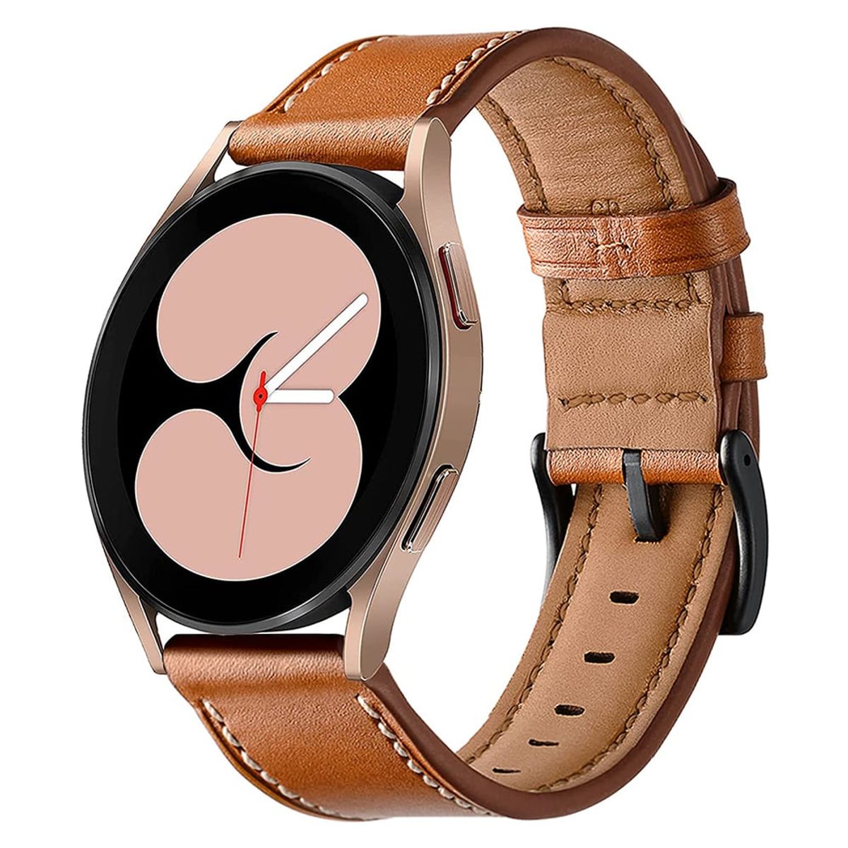 GENERICO - Correa De Cuero café Para Reloj De 20mm De Ancho