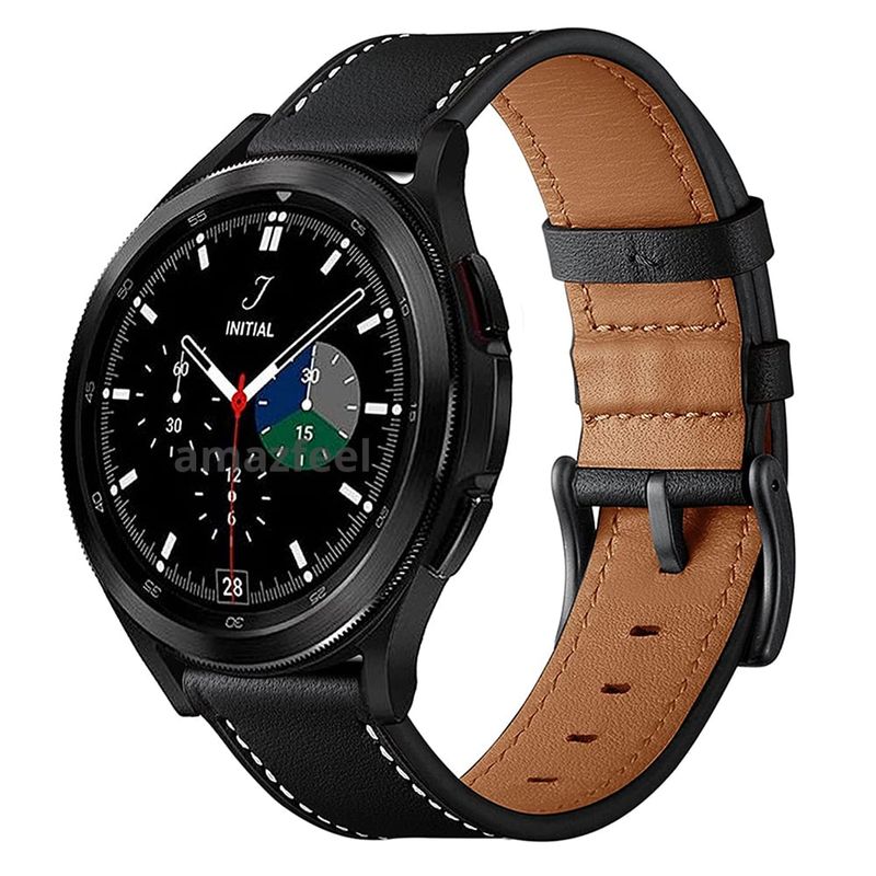 GENERICO - Correa De Cuero Negra Para Reloj De 22mm De Ancho