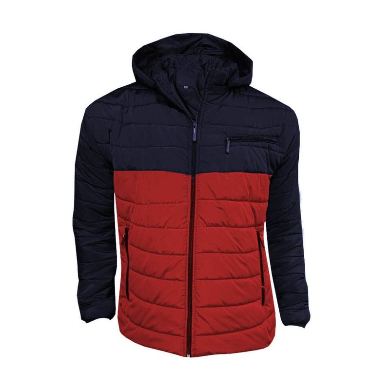 MODA EN CIRCUITO - Chaqueta Impermeable para Hombre Combinada AZUL-ROJO