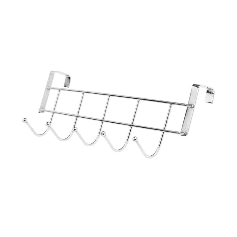 GENERICO - Perchero Metalico De Puerta Cocina Organizador Gancho Ropa