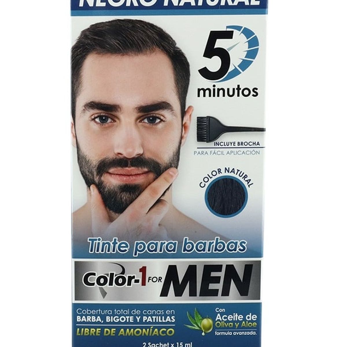 GENERICO - Tinte Para La Barba 5 Minutos Color 1 for Men