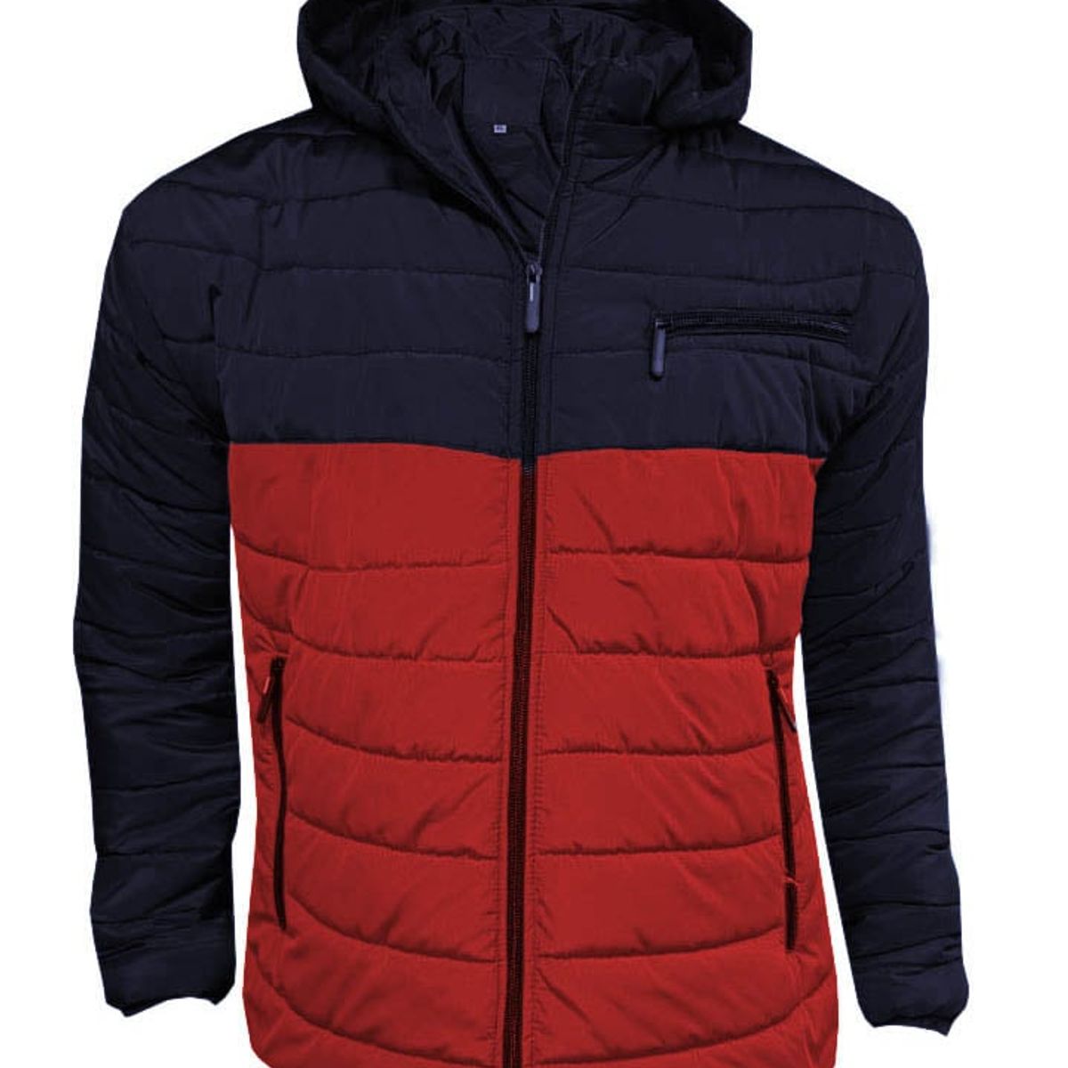 MODA EN CIRCUITO - Chaqueta Impermeable para Hombre Combinada NEGRO-MOSTAZA