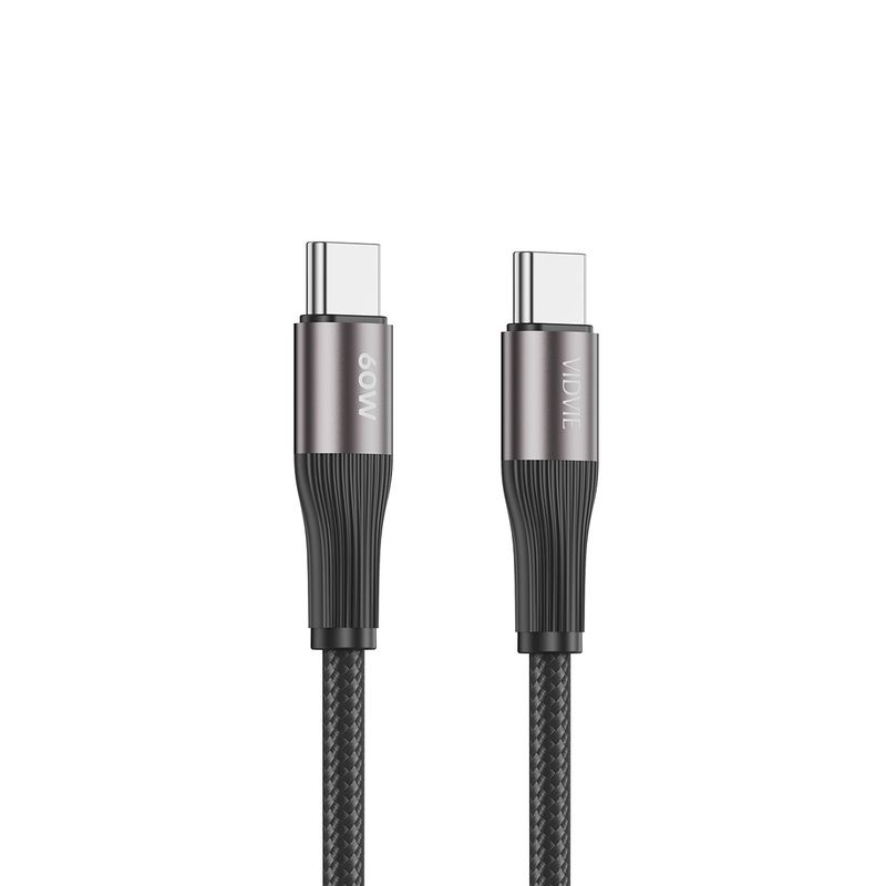 VIDVIE - Cable Tipo C a Tipo C 1 mts 60W Trenzado Vidvie CB4038