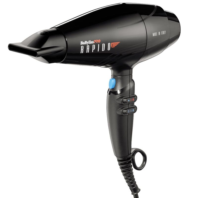 BABYLISS - Secador Rápido Negro Con 3 Boquillas Babyliss