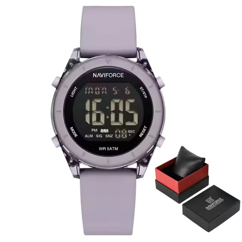 NAVIFORCE - Reloj Mujer Digital Deportivo Naviforce 7108 Correa Suave Y Ligera