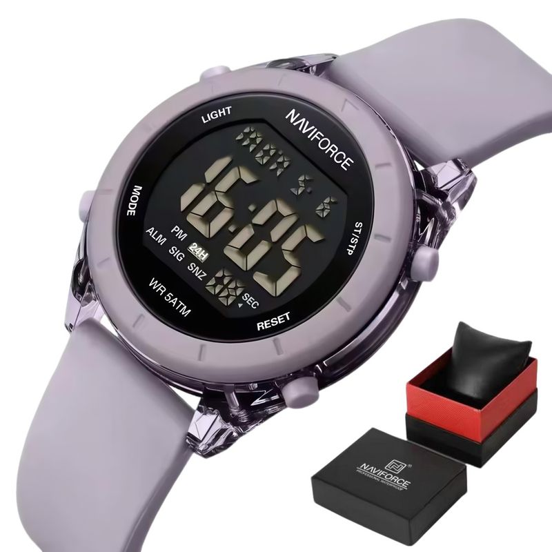 NAVIFORCE - Reloj Naviforce 7108 Mujer Silicona Digital Deportivo Casual