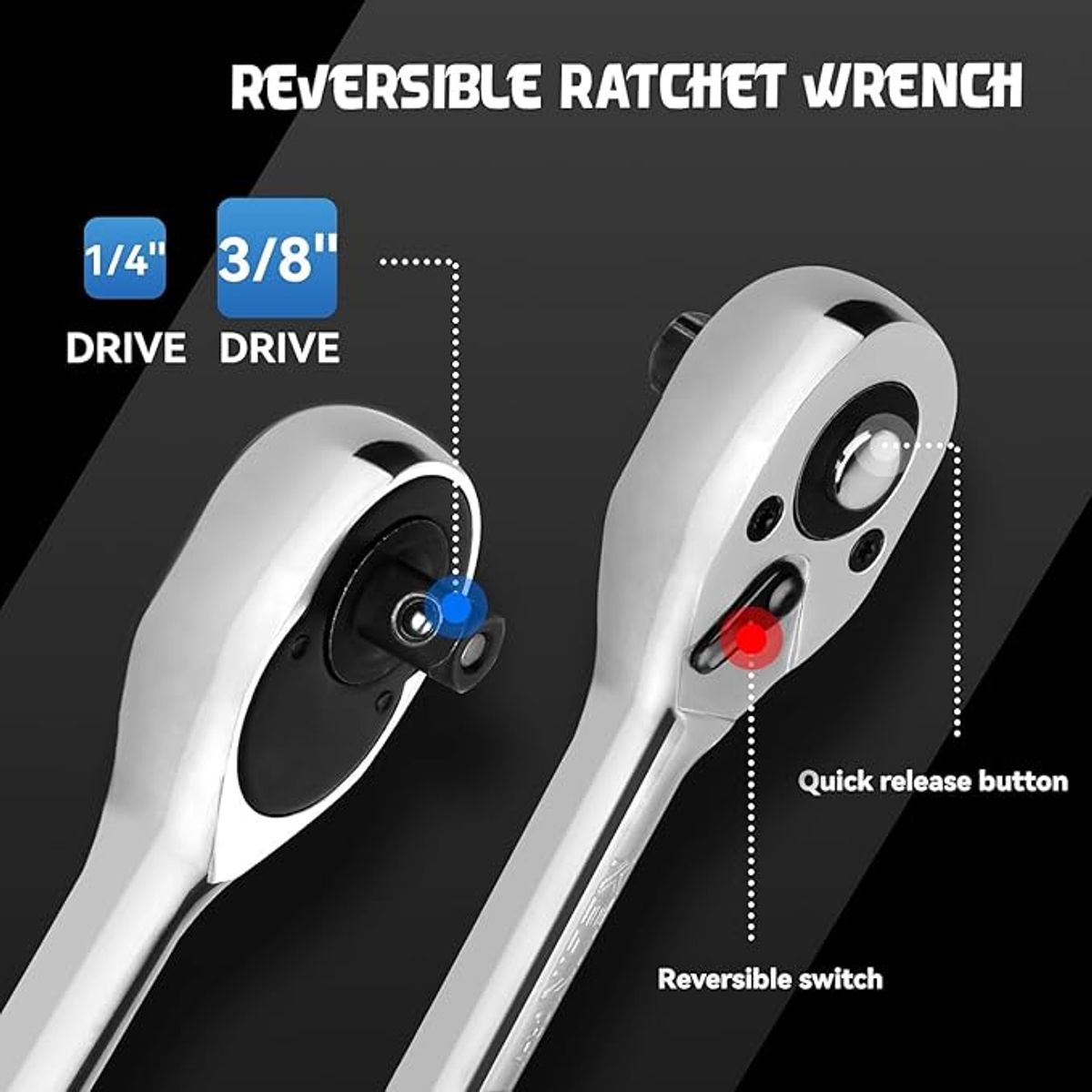 CHICAGO - Juego De Copas Con Ratchet Kit 53 Pcs Carro Moto