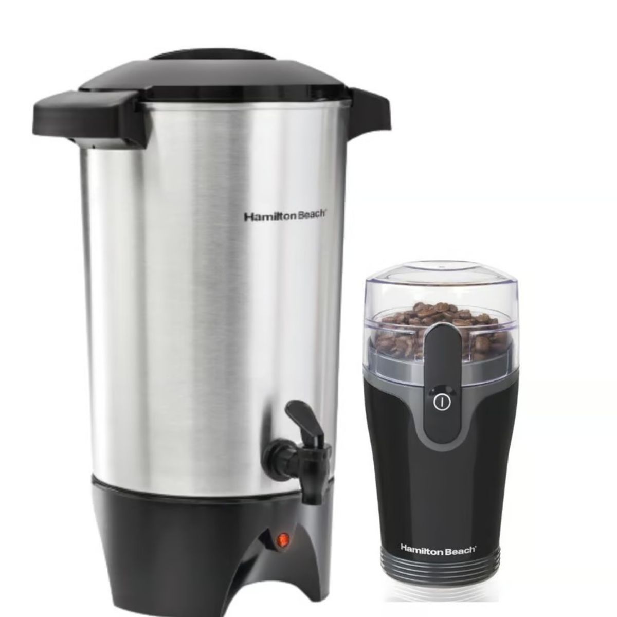 HAMILTON BEACH - Cafetera Profesional con Moledor de Café  42 Tazas Hamilton Beach