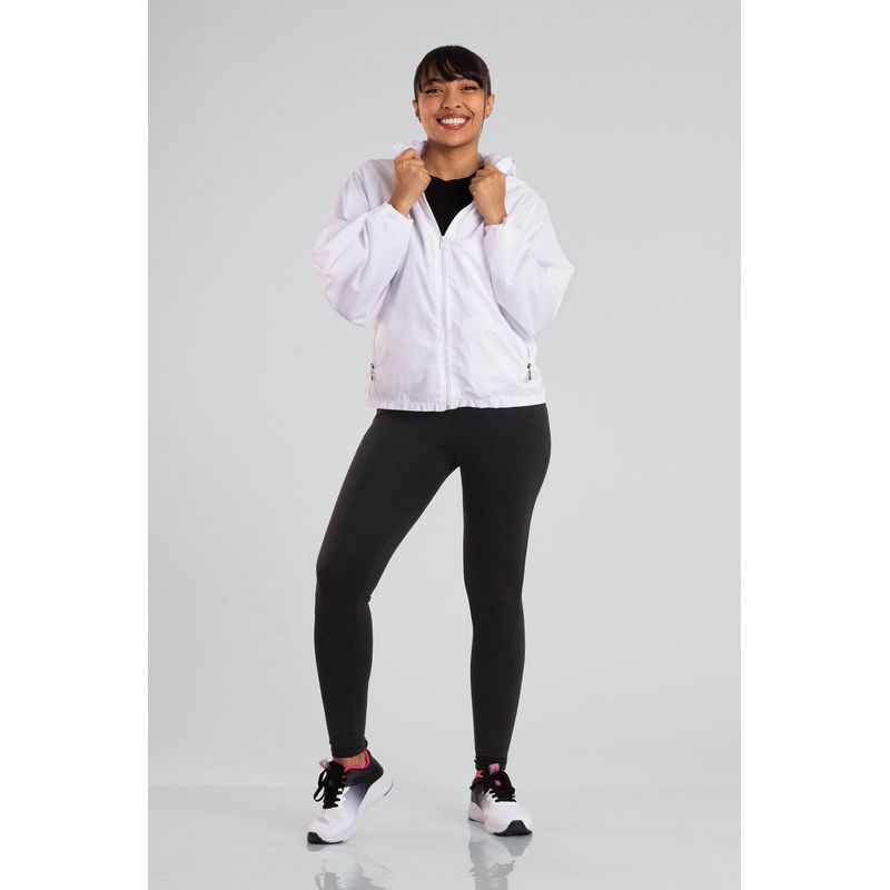 GENERICO - Chaqueta Rompevientos Forrada Mujer Blanco JM03