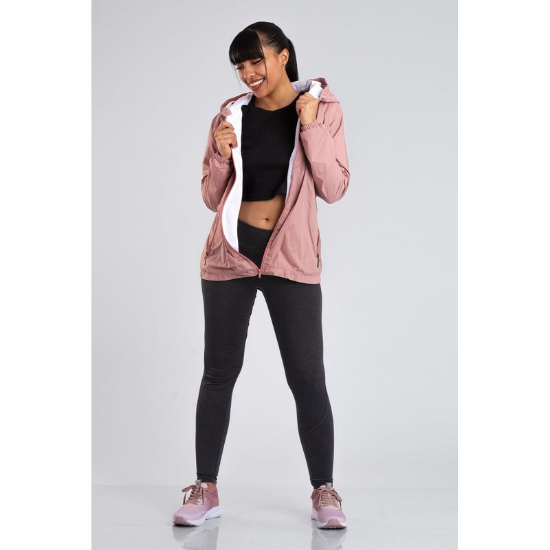 GENERICO - Chaqueta Rompevientos Forrada Mujer Rosa JM03