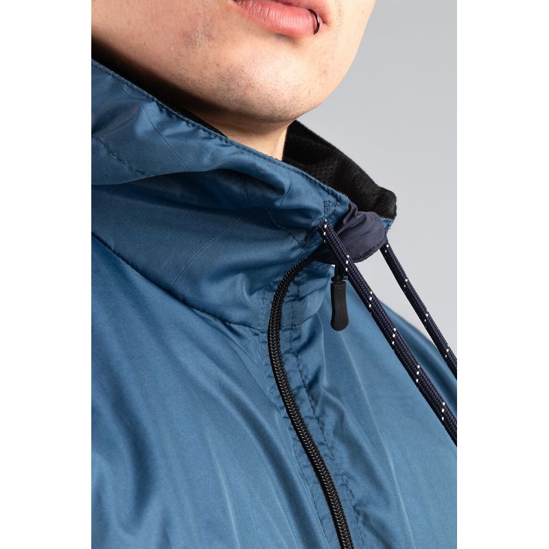 GENERICO - Chaqueta Rompevientos Forrada Hombre Azul JH01