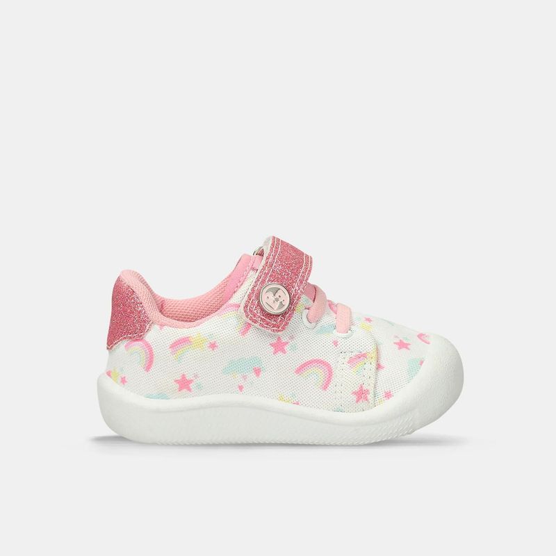 BUBBLE GUMMERS - Tenis Bebé Para Niña Bubblegummers Blanco Serena