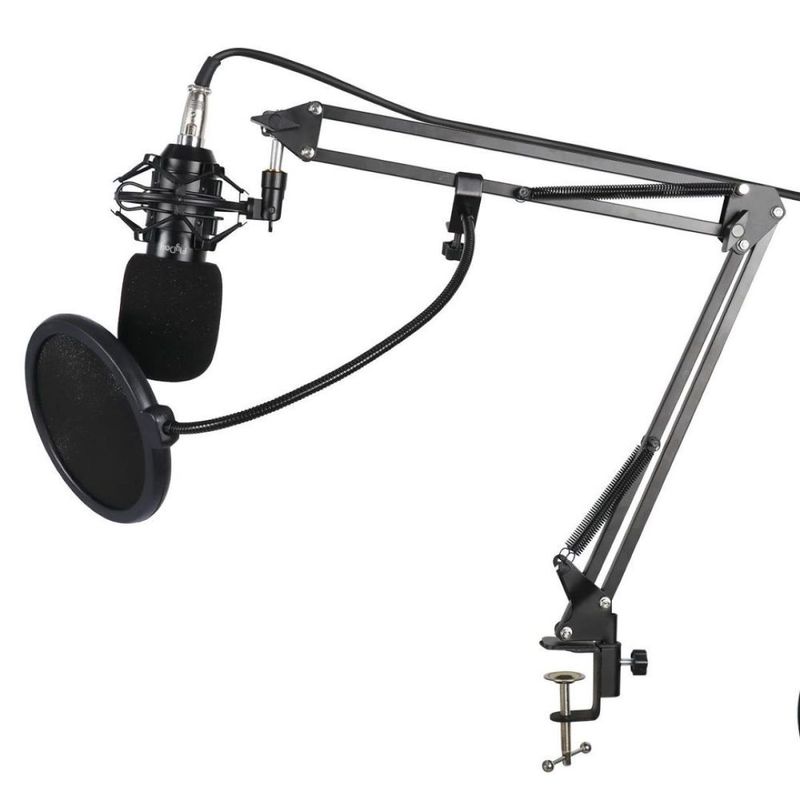 GENERICO - Micrófono Condensador Profesional Brazo Tijera Bm800