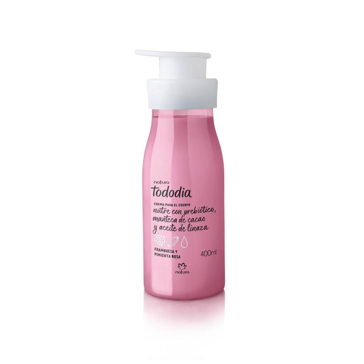 NATURA - Crema corporal Tododia Frambuesa y Pimienta Rosa Natura 400 ml
