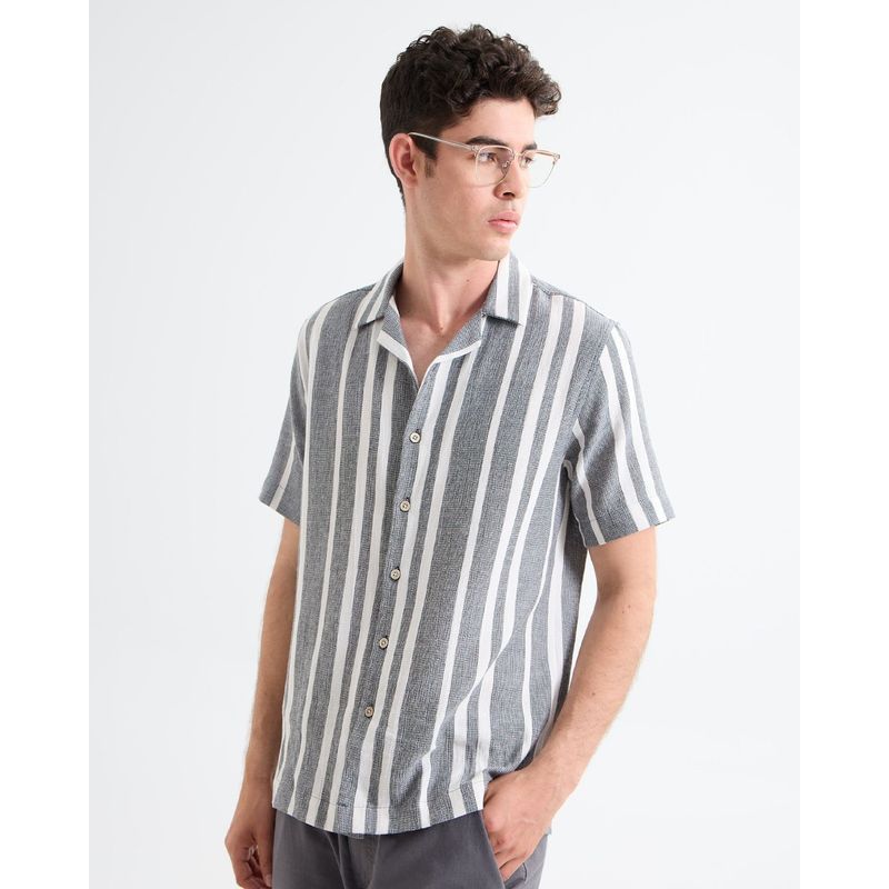 SEVEN SEVEN - Camisa Para Hombre Manga Corta Cuello Resort Color Gris Claro Marca Seven Seven #45012106
