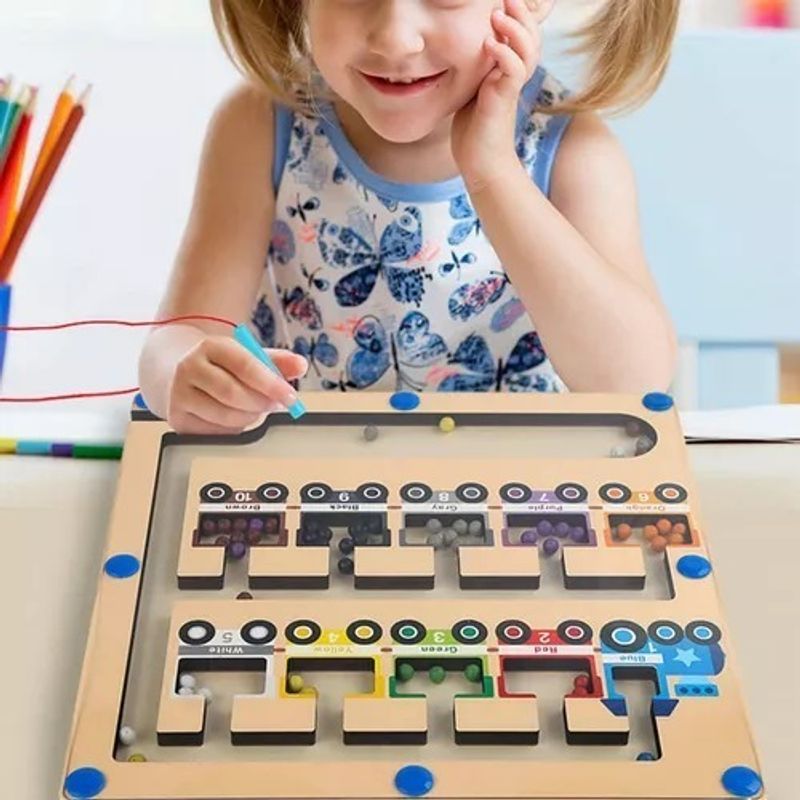 SHEN HUANG - Juego Didáctico Montessori Laberinto Magnético Aprendizaje