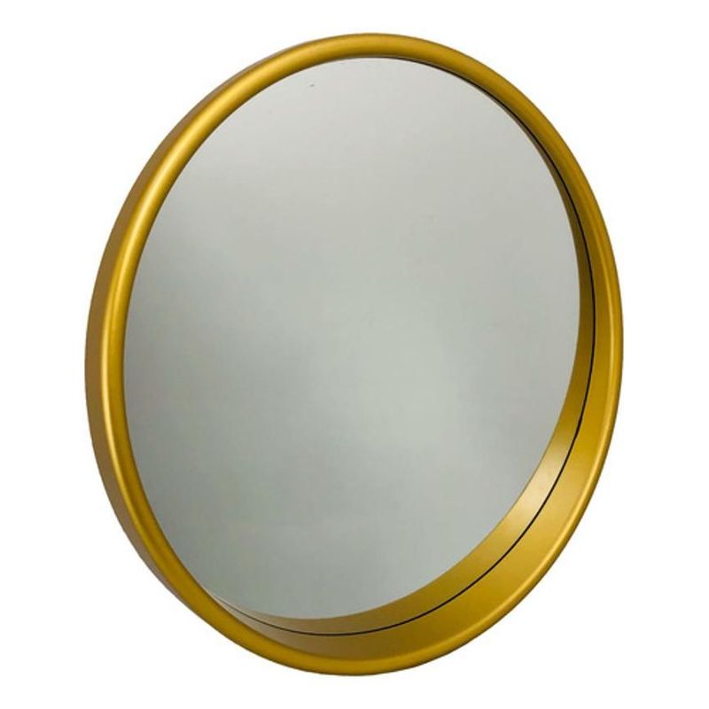 DIMATEX LEON - Espejo Redondo Marco Dorado Decorativo Sala 50 Cm Refmiro