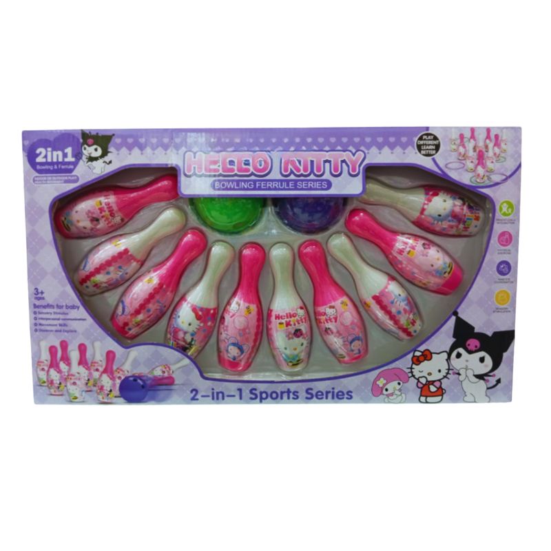 GENERICO - Juego de Bolos de 12 Piezas de Hello Kitty