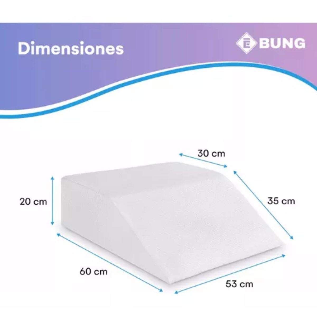 HOMESALE - Almohada Apoyo Elevacion Piernas Ortopedica Viscoelastica