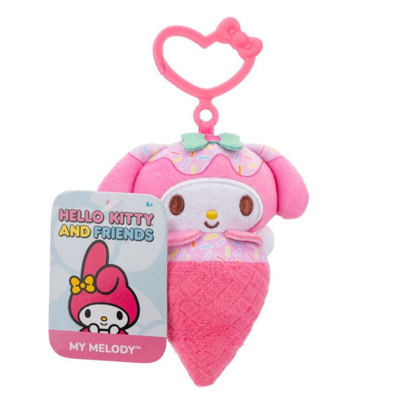 HELLO KITTY - Peluche Hello Kitty Llavero De 10 Cm - My Melody Cono