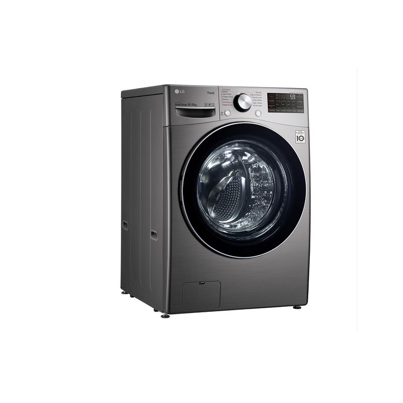 LG - Lavadora Frontal  2en1- 16Kg- AIDD  -Acero Plata WD16EG2S6