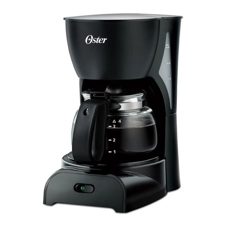 OSTER - Cafetera Oster® con filtro de 4 Tazas, Práctica y Fácil de Usar Negra.