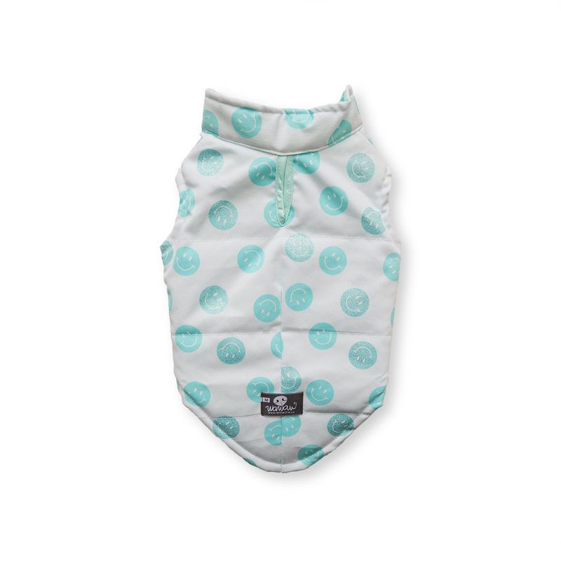 WAWAW - Chaleco para perro talla S menta caritas felices