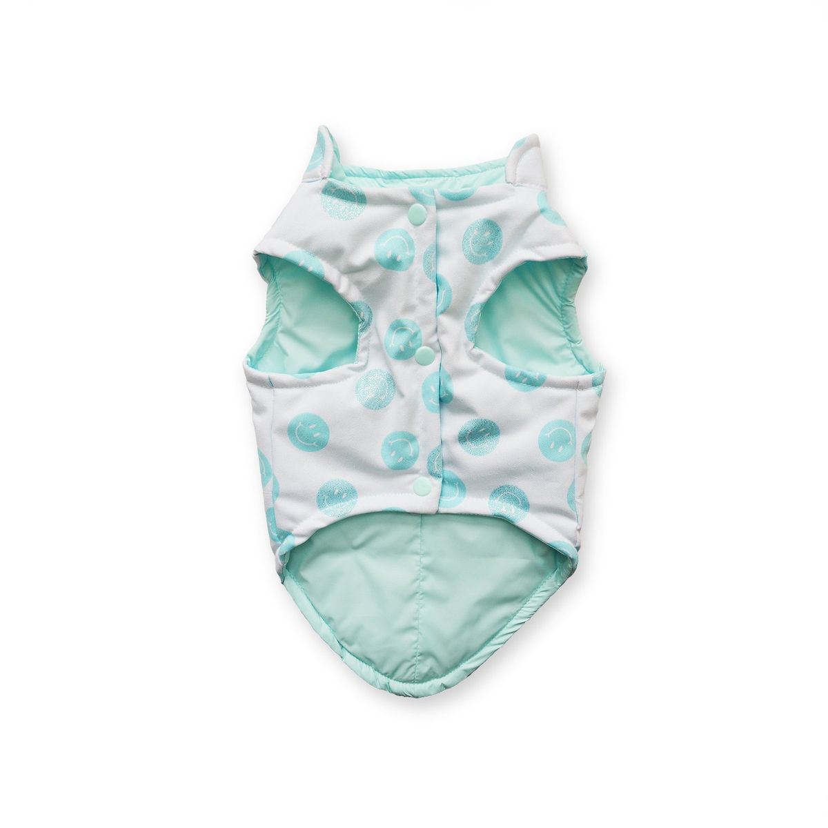WAWAW - Chaleco para perro talla S menta caritas felices