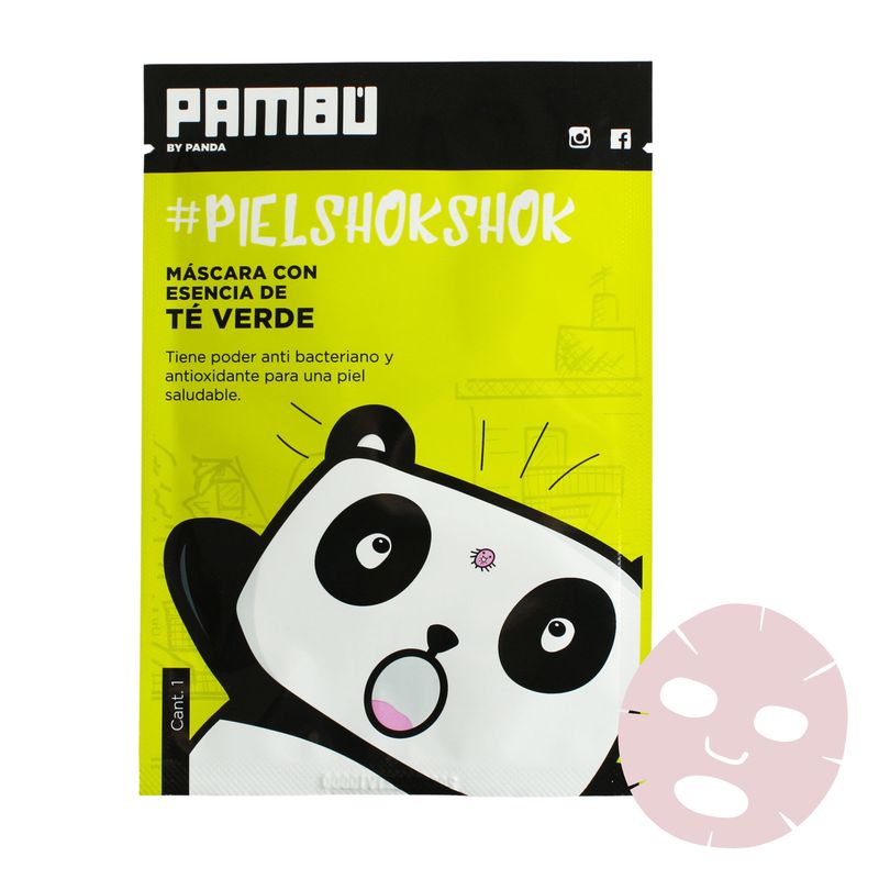 PAMBU - Mascarilla Facial Pambú con Esencia de Té Verde x 1und
