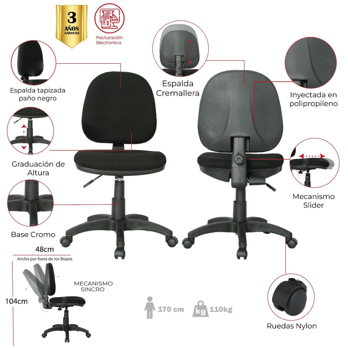 MUEBLESYA - Silla De Escritorio y Oficina Apulo