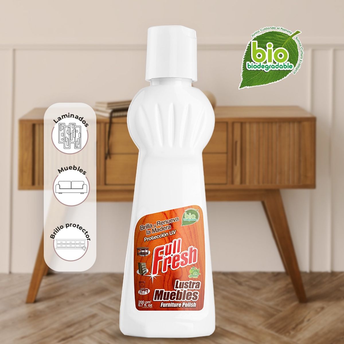 FULL FRESH - Lustra muebles bio 500 ML