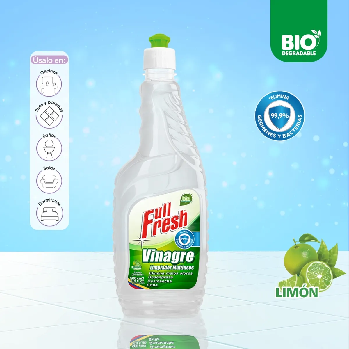 FULL FRESH - Vinagre Limpiador Multiusos 500ml