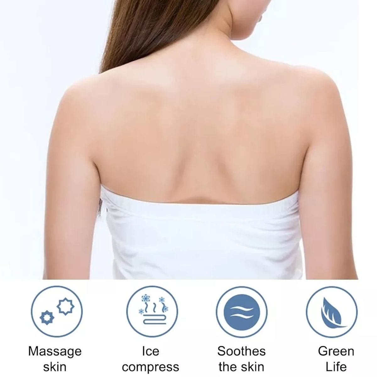 GENERICO - Rodillo de Hielo de Silicona Suave para Masaje y Cuidado Facial