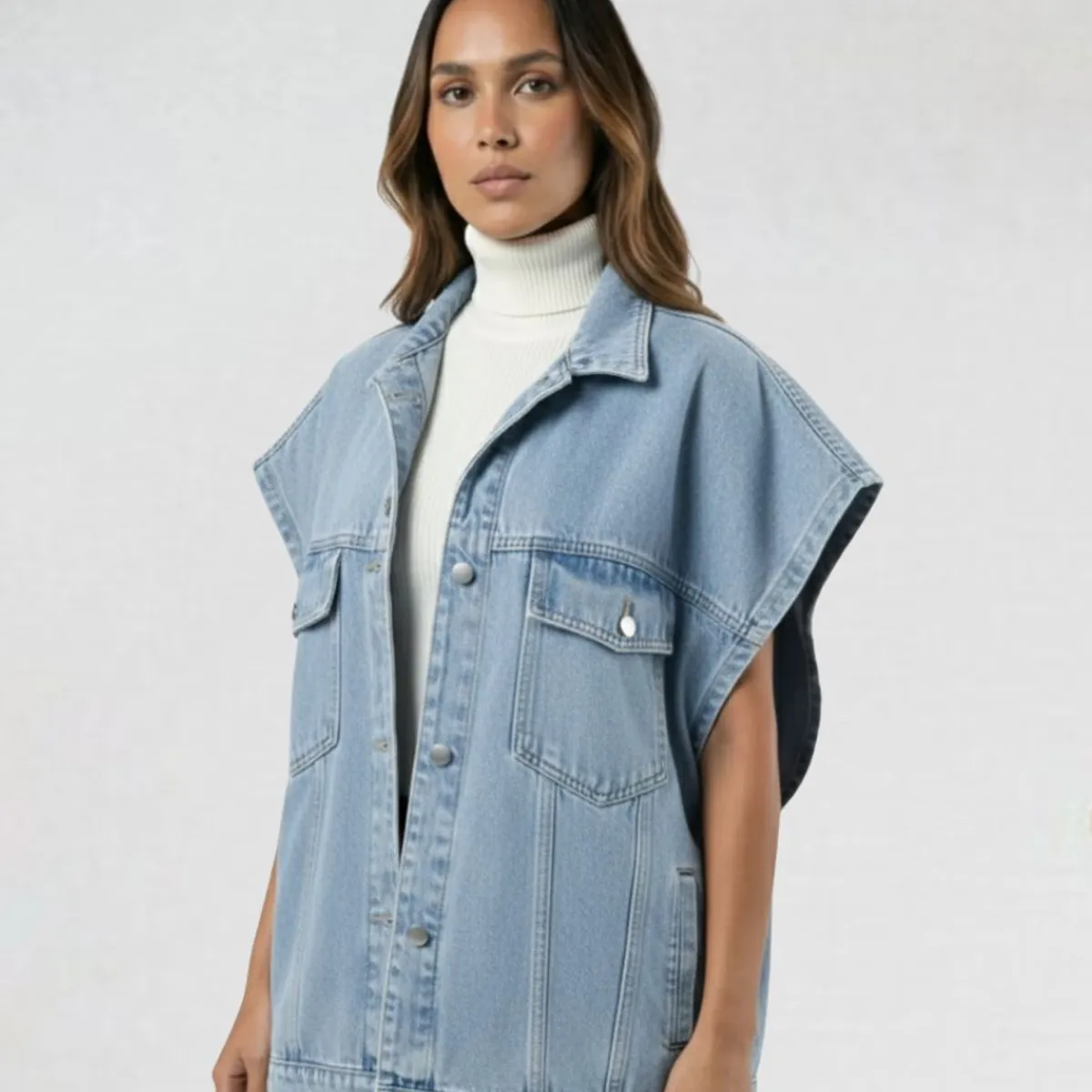 MOLGOA - Chaqueta para Mujer Denim - ⁠The Beat