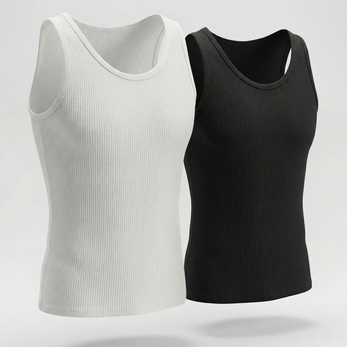 DIANE & GEORDI - Camiseta cuello redondo acanalada Pack X2 2203 - Multicolor