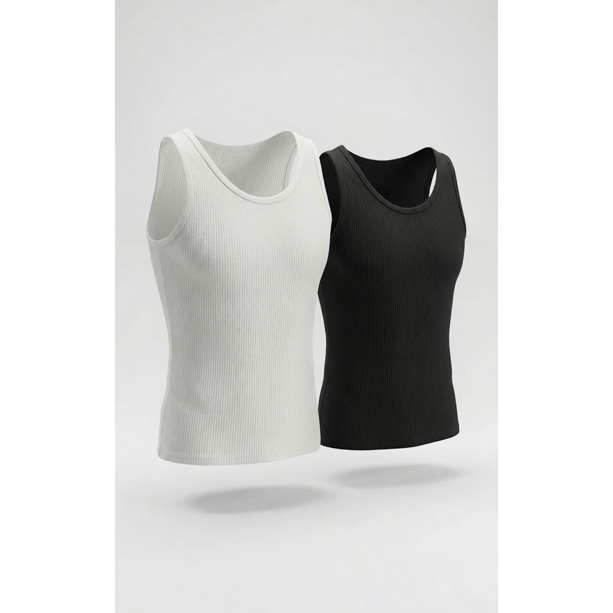 DIANE & GEORDI - Camiseta cuello redondo acanalada Pack X2 2203 - Multicolor
