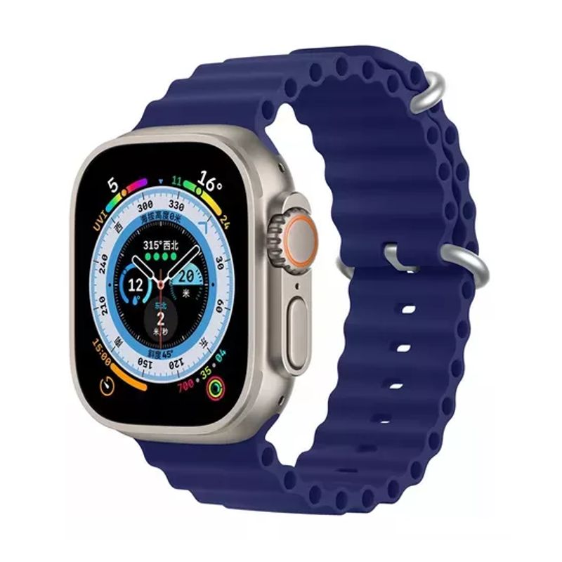 GENERICO - Pulso en Silicona Ocean Para Apple Watch Azul 42-49