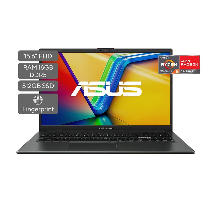 ASUS - Portátil Asus Vivobook Go 15.6  E1504FA-NJ1555 AMD Ryzen 5 7520U 16GB Ram LPDDR5 512GB SSD