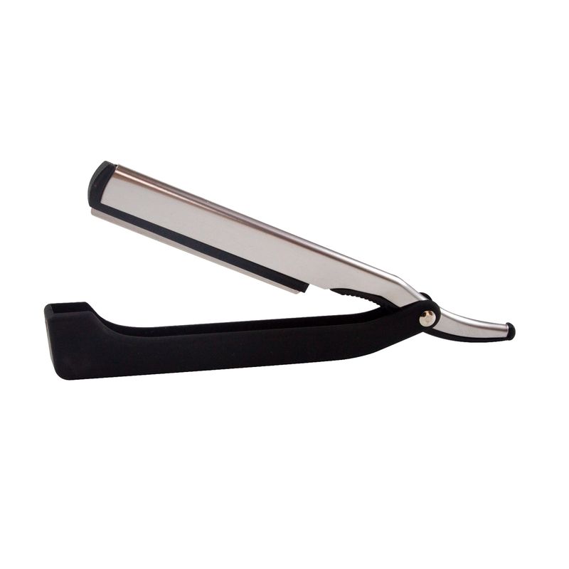 STRONGCASE - Navaja Barbera Mango Plastico Con Set 10 Cuchillas