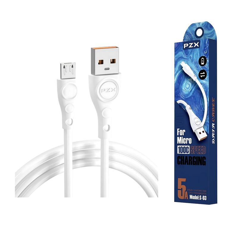GENERICO - Cable De Carga Y De Datos 1 Metro 5a Micro Usb V8 S-03 Pzx