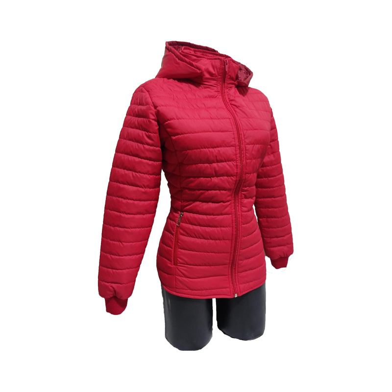 FG STORE - Chaqueta ROJA mujer impermeable invierno capota térmica