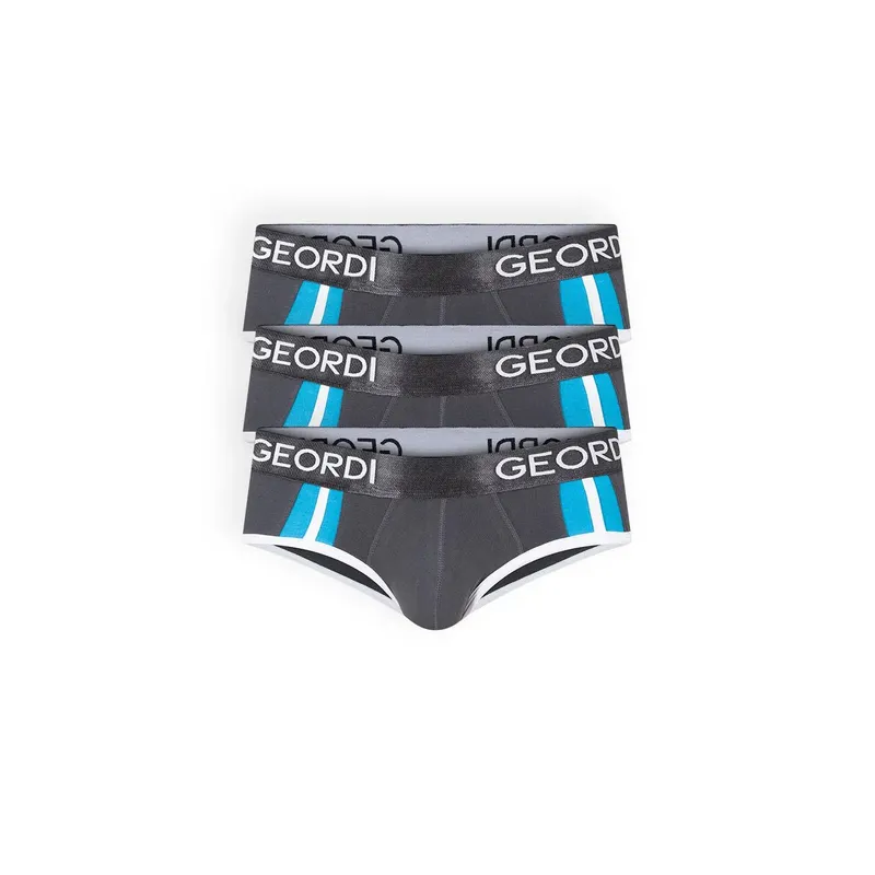 DIANE & GEORDI - Brief (Pack X3)(5178) - Gris