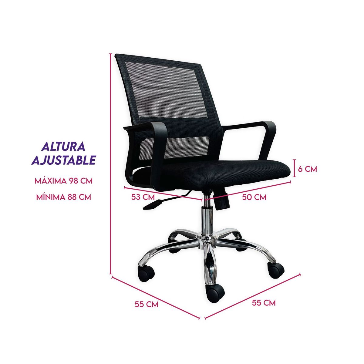 DIMATEX LEON - Silla Oficina Escritorio Ergonómica Giratoria Refkuwait