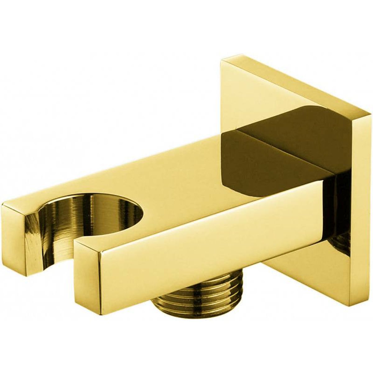 GENERICO - Teleducha Soporte Conector Media P Rosca Pared Dorado Metal